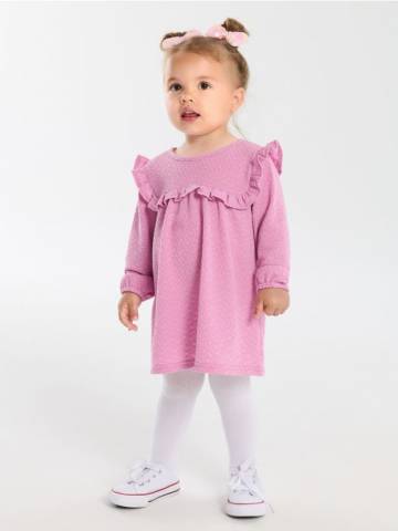 Сукня з оборками - рожевий