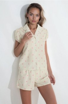 Двокомплектна піжама з домішкою віскози - блідо-зелений