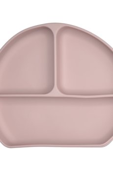 Детская тарелка Lindo секционная, силиконовая, на присоске, розовая, от 4 месяцев, 500 мл (964-1)