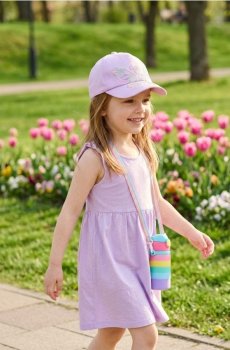 Кепка з паєтками у формі метелика - світло-ліловий