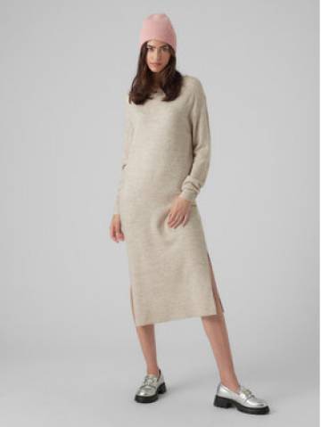 Vero Moda Трикотажна сукня 10291689 Бежевий Relaxed Fit Vero Moda Трикотажна сукня 10291689 Бежевий Relaxed Fit