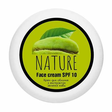 Крем для лица Bioton Cosmetics Nature Face Cream, SPF 10, с экстрактом зеленого кофе, 100 мл Крем для лица Bioton Cosmetics Nature Face Cream, SPF 10, с экстрактом зеленого кофе, 100 мл