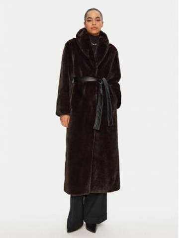 PINKO Шуба COMORE 103824 A1ZM M28 Коричневий Regular Fit PINKO Шуба COMORE 103824 A1ZM M28 Коричневий Regular Fit