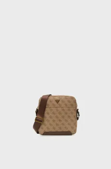 Мужская бежевая сумка с узором TORINO Бежевый ONESIZE Guess HMTOLOP4258