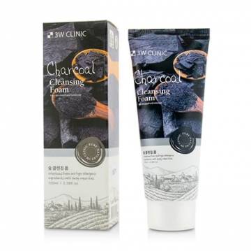 Пенка для умывания 3W Clinic Charcoal Cleansing Foam с экстрактом древесного угля, 100 мл Пенка для умывания 3W Clinic Charcoal Cleansing Foam с экстрактом древесного угля, 100 мл