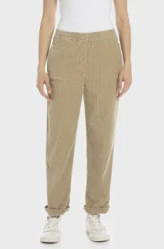 Женские бежевые вельветовые брюки Бежевый XS Replay W8093 .000.84842