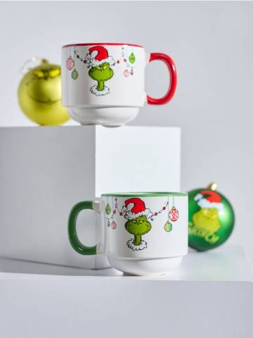 Керамічне горня з ручкою Grinch 2pack - різнобарвний Керамічне горня з ручкою Grinch 2pack - різнобарвний