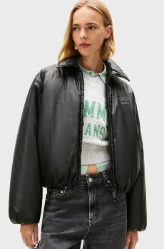 Женская черная куртка OILED Черный S Tommy Jeans DW0DW21671