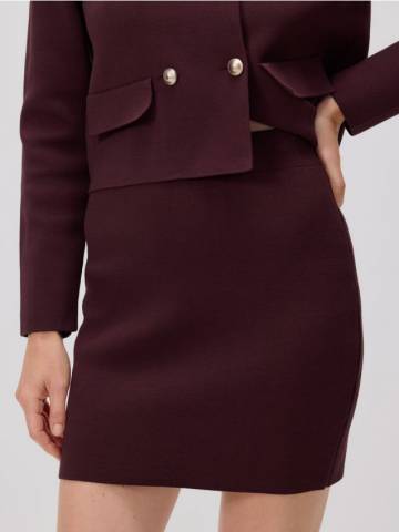 Reserved - Трикотажна мініспідниця - темно-фіолетовий - 084GS-49X