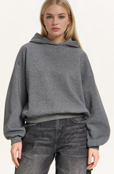 Cropp - Гладке худі - темно-сірий