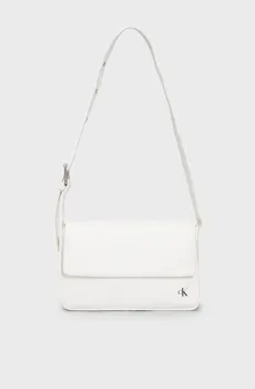 Женская белая сумка BLOCK FLAP SHOULDERBAG25 PU Белый ONESIZE Calvin Klein K60K611467