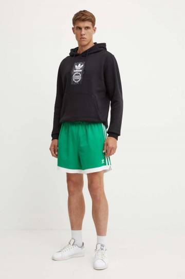 Кофта adidas Originals мужская цвет чёрный с капюшоном с принтом IZ2513 Кофта adidas Originals мужская цвет чёрный с капюшоном с принтом IZ2513
