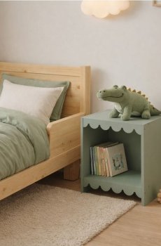 Полиця з хвилястим оздобленням - темно-зелений