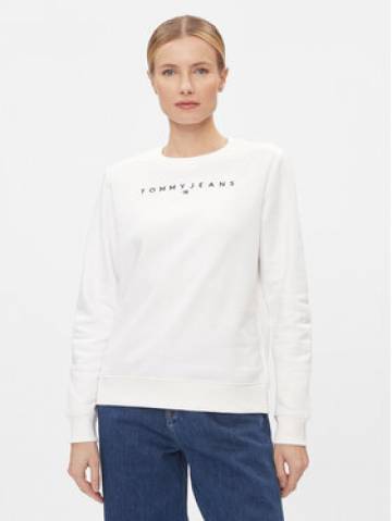 Tommy Jeans Світшот Linear DW0DW17323 Білий Regular Fit Tommy Jeans Світшот Linear DW0DW17323 Білий Regular Fit