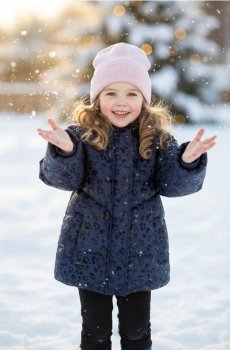 Стьобана куртка з капюшоном - темно-синій