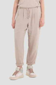 Женские бежевые льняные брюки Бежевый 25 Replay W8065 .000.84614G