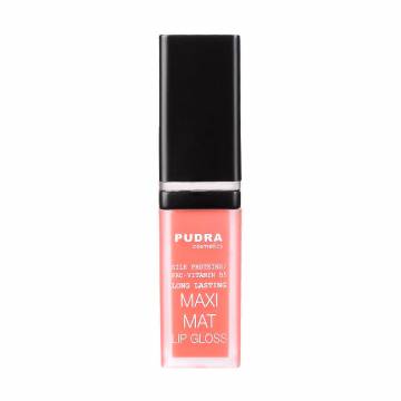 Матовый блеск для губ Pudra Cosmetics Maxi Matt Long Lasting Lip Gloss с протеинами шелка та провитамином B5, 12, 7 мл Матовый блеск для губ Pudra Cosmetics Maxi Matt Long Lasting Lip Gloss с протеинами шелка та провитамином B5, 12, 7 мл