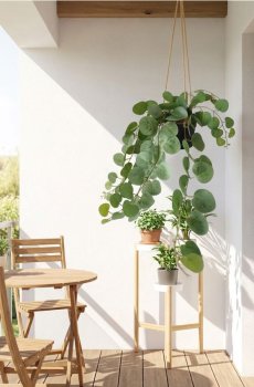 Підвісна декоративна рослина з круглими листками - зелений