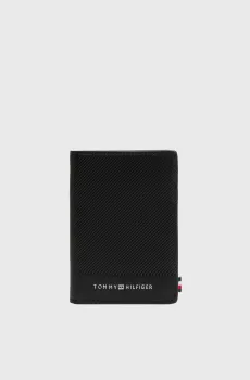 Мужской черный кожаный кошелек FOUNDATION BIFOLD Черный ONESIZE Tommy Hilfiger AM0AM13511