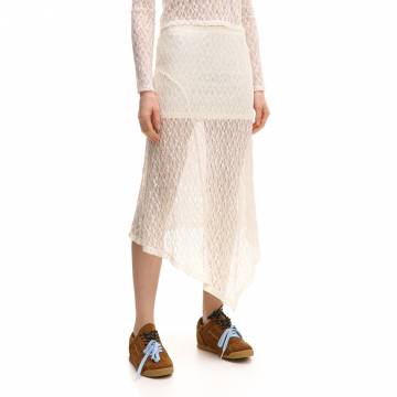 Cropp - Мідіспідниця - кремовий