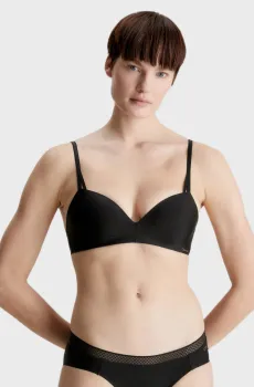 Женский черный бюстгальтер Черный 36D Calvin Klein 000QF6017E