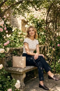 Рибана футболка з віскози з принтом по всій поверхні - різнобарвний