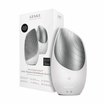 Электронная звуковая термощетка для лица Geske Sonic Thermo Facial Brush 6 в 1 белый Электронная звуковая термощетка для лица Geske Sonic Thermo Facial Brush 6 в 1 белый