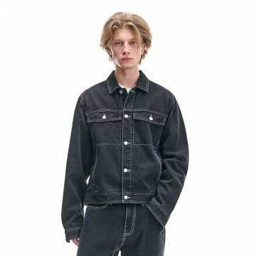 Cropp - Джинсова куртка - чорний Cropp - Джинсова куртка - чорний