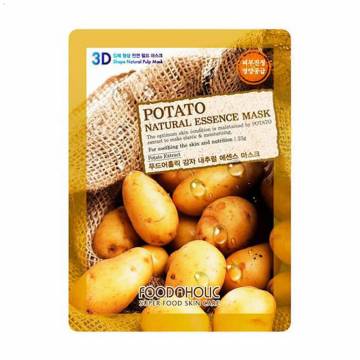 Тканевая 3D-маска для лица Food A Holic Natural Essence Mask Potato с экстрактом картофеля , 23 г Тканевая 3D-маска для лица Food A Holic Natural Essence Mask Potato с экстрактом картофеля , 23 г