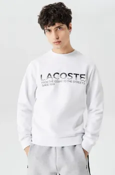 Мужская белая толстовка Белый S Lacoste SH030606B