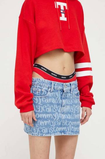 Джинсовая юбка Tommy Jeans mini прямая Джинсовая юбка Tommy Jeans mini прямая
