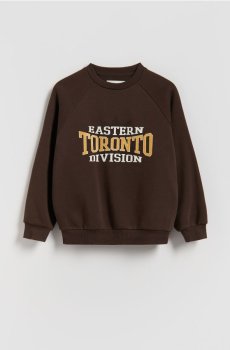 Reserved - Світшот із принтом - темно коричневий - 966FJ-89X