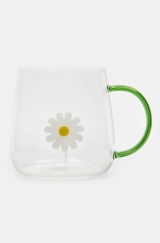 Скляна кружка з ручкою - різнобарвний