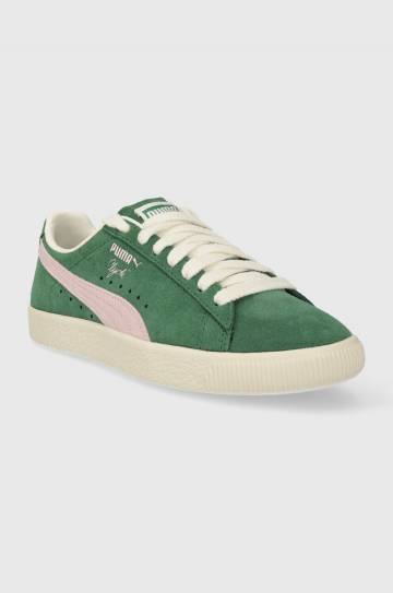 Замшевые кроссовки Puma Clyde OG цвет зелёный Замшевые кроссовки Puma Clyde OG цвет зелёный