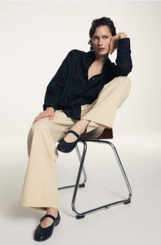 Reserved - Шкіряні балетки - чорний - 750HV-99X