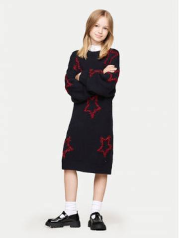 Tommy Hilfiger Трикотажна сукня KG0KG08211 Cиній Loose Fit Tommy Hilfiger Трикотажна сукня KG0KG08211 Cиній Loose Fit