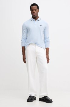 Хлопковый лонгслив BOSS Green Plisy