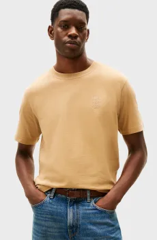 Мужская бежевая футболка CREST Бежевый XXL Tommy Hilfiger MW0MW40019