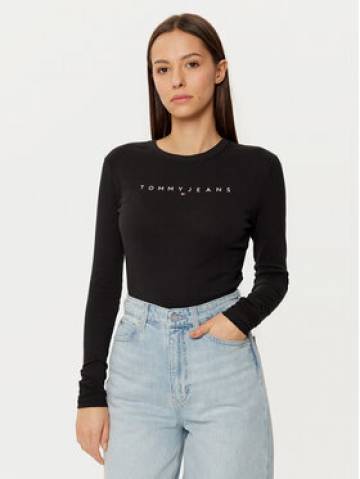 Tommy Jeans Блузка DW0DW19434 Чорний Slim Fit Tommy Jeans Блузка DW0DW19434 Чорний Slim Fit