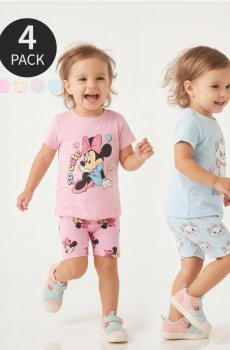 Бавовняні велосипедки 4 pack Disney - рожевий