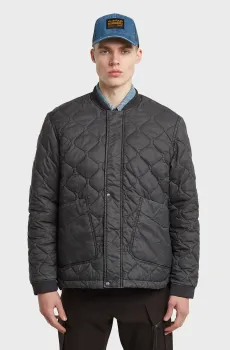 Мужской темно-серый бомбер LW Quilted pdd jkt overdyed Серый XL G-Star RAW D26878,E063