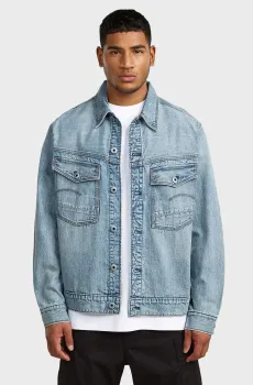 Мужская голубая джинсовая куртка Dakota Голубой S G-Star RAW D23593,E352