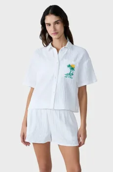 Женская белая рубашка FAZIL Белый M Etam 6552459