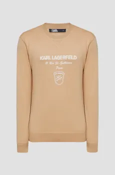 Мужской бежевый шерстяной джемпер Бежевый S Karl Lagerfeld 534399.655026;410