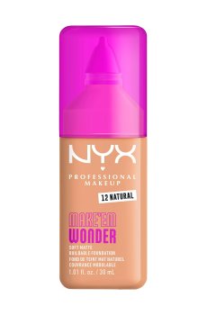 Стойкая тональная основа для лица NYX Professional Makeup Makeem Wonder Soft Matte Buildable Foundation 12 Natural, 30 мл
