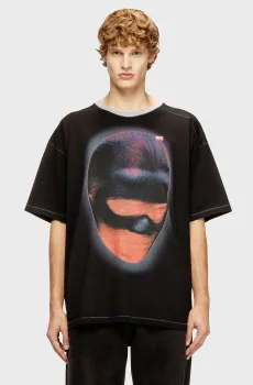 Мужская черная футболка T-CADOXT Черный L Diesel A20940 0PLAT