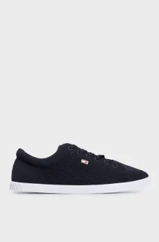 Женские темно-синие кеды FLAG LACE UP SNEAKER KNIT Синий 39 Tommy Hilfiger FW0FW08074