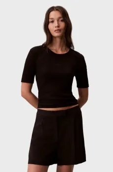 Женская черная футболка VARIGATED Черный M Calvin Klein LV044F211G