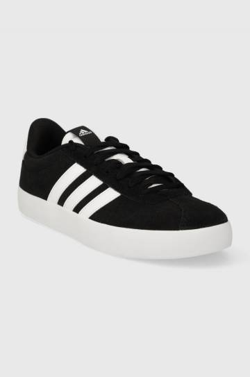 Замшевые кроссовки adidas COURT цвет чёрный Замшевые кроссовки adidas COURT цвет чёрный