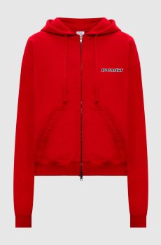 Красная спортивная куртка с принтом